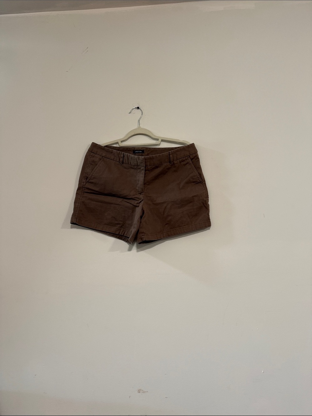 Women’s Tailored Brown Cotton Bermuda Shorts